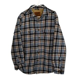 Outdoor Life Blue and Cream Plaid Shirt